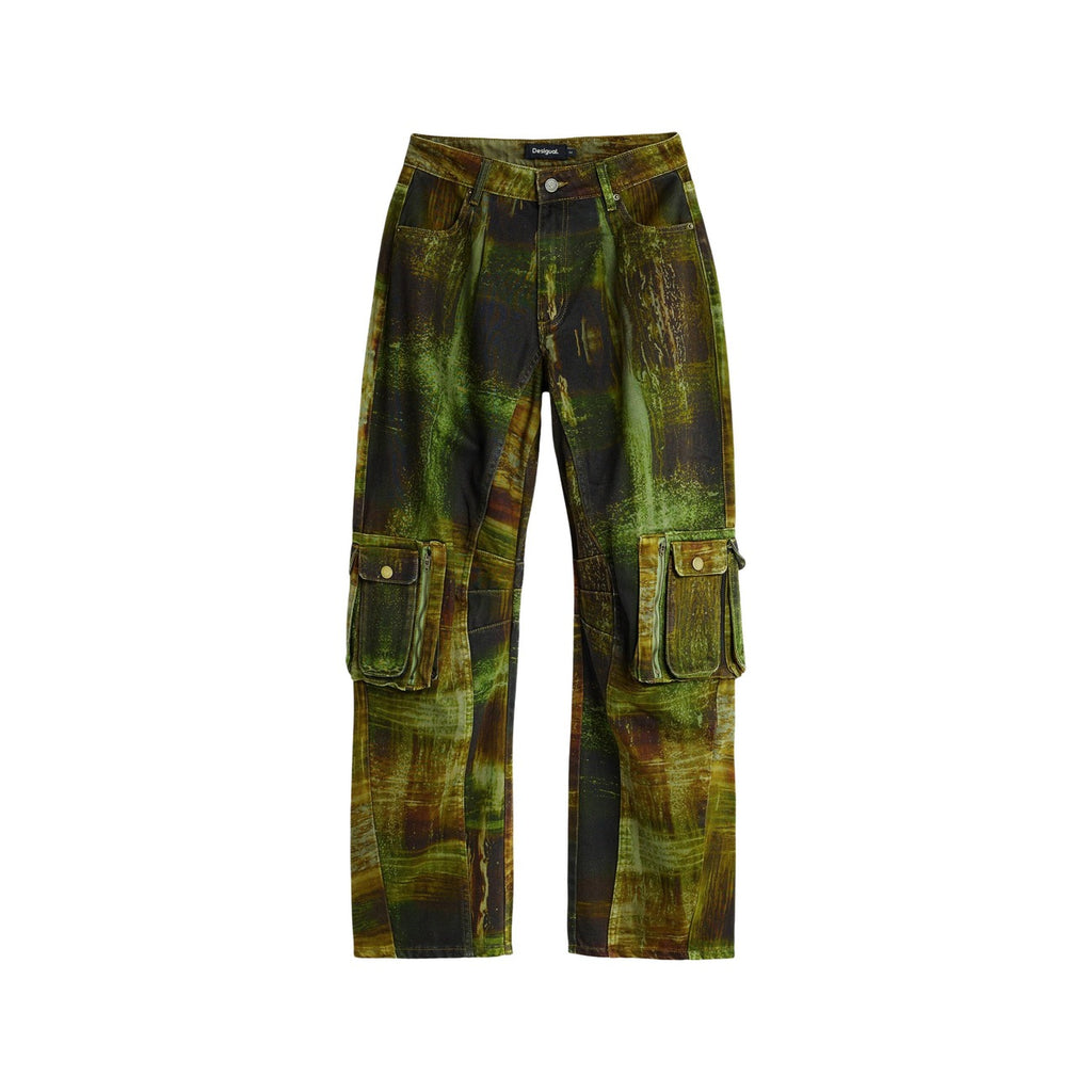 Desigual — Groene broek met ruitjes voor dames — afbeelding 5