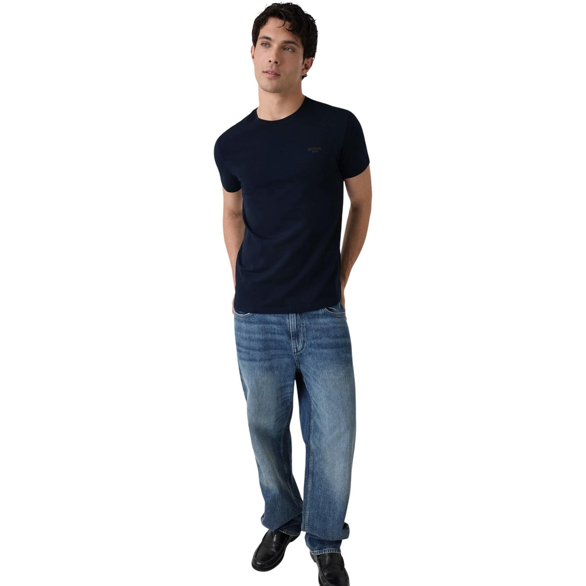 Guess — T-shirt Core Extra Sl homme - coloris bleu — vue 2