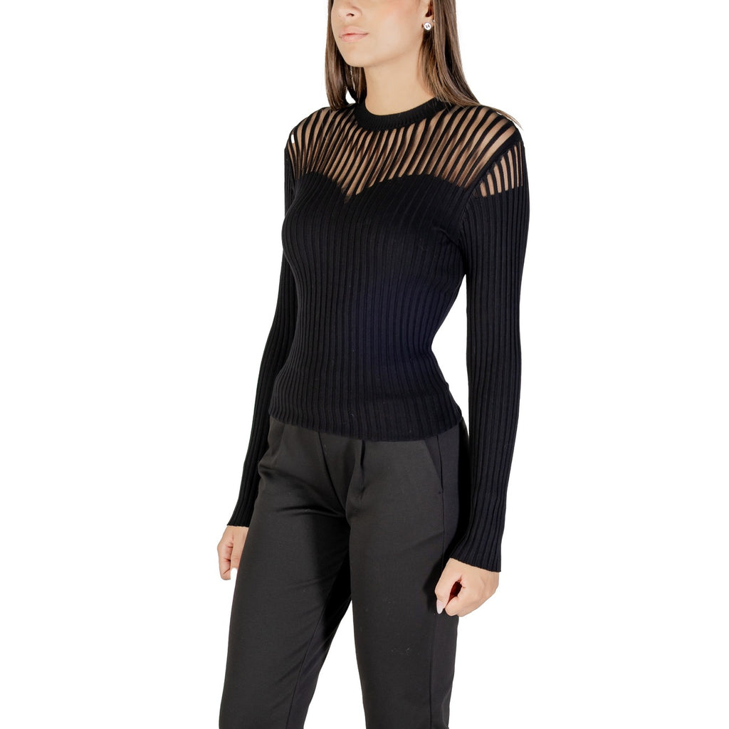 Morgan — Pull col rond noir femme — vue 4