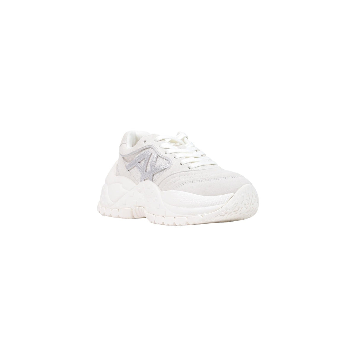 Armani Exchange — Baskets en cuir blanches femme — vue 2