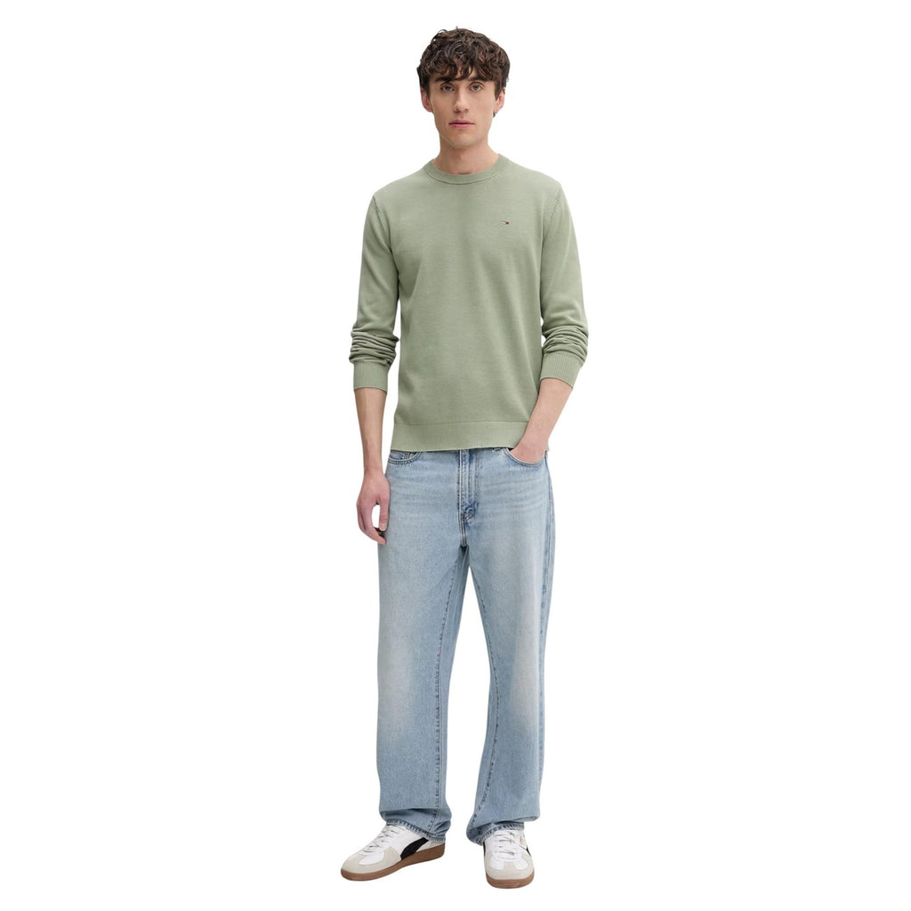 Tommy Jeans — Men’s green organic cotton sweater — view 2