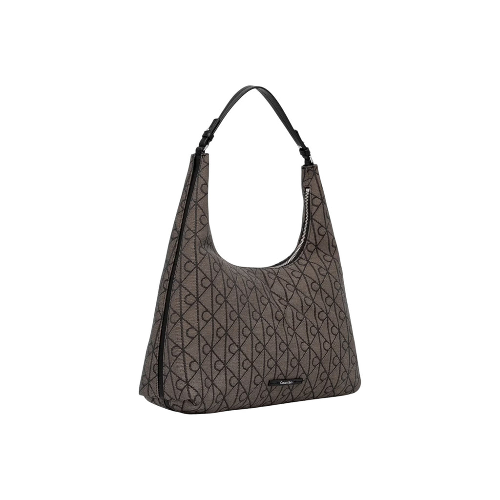 Calvin Klein — Black bag ref. EMBLEM JACQUARD SHOULDER BAG woman — view 2