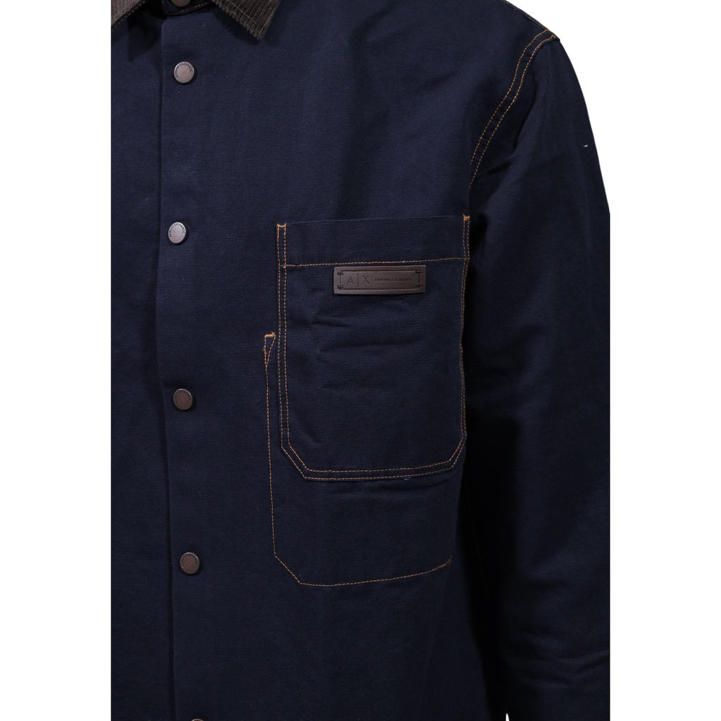 Armani Exchange — Men's blue cotton shirt — view 5