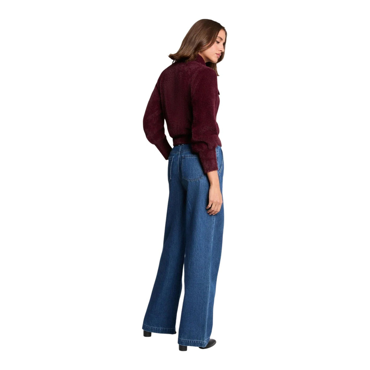 Morgan — Pull bordeaux femme — vue 2