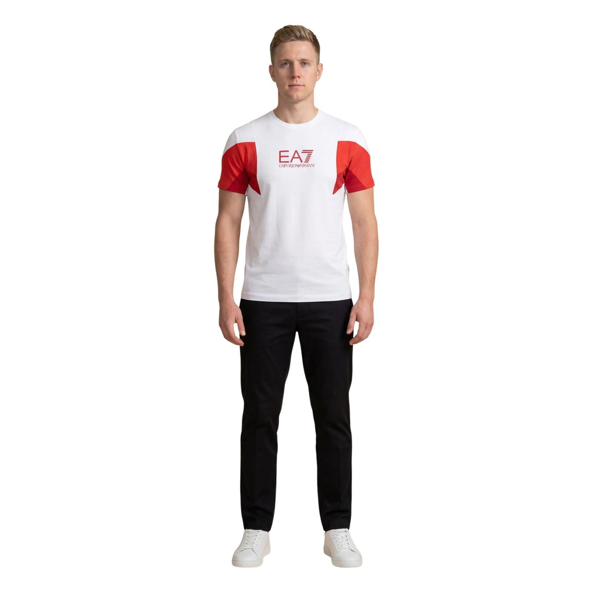 EA7 — T-shirt blanc homme — 7M001603 AF12503 — vue 2
