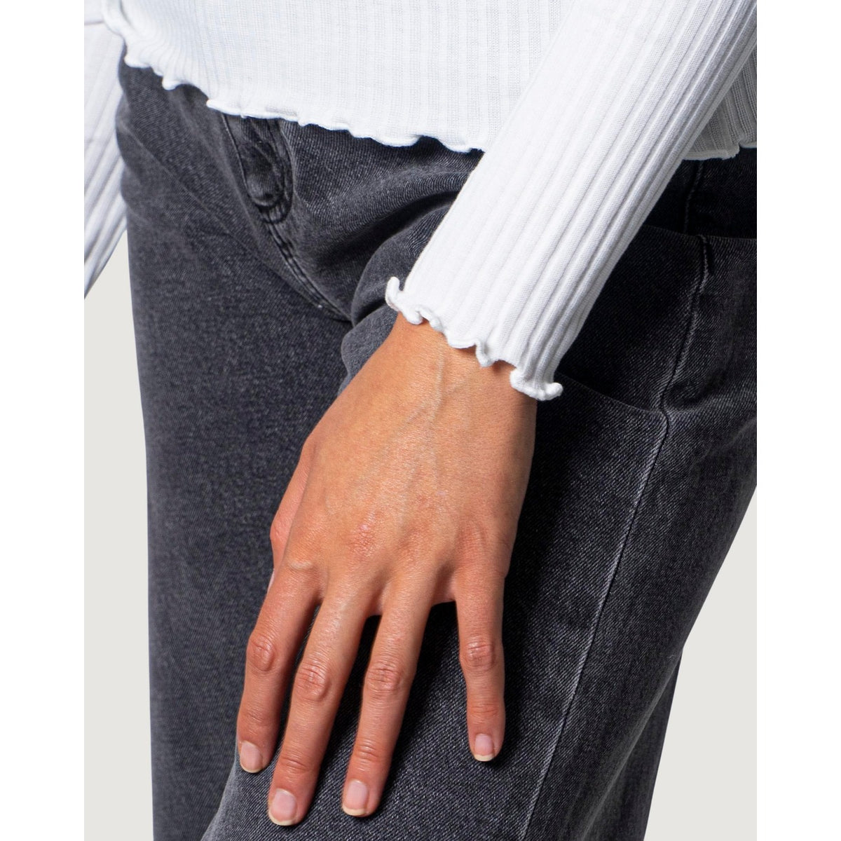 Only — Pull réf. WH7_547768_BIANCO blanc femme — vue 3