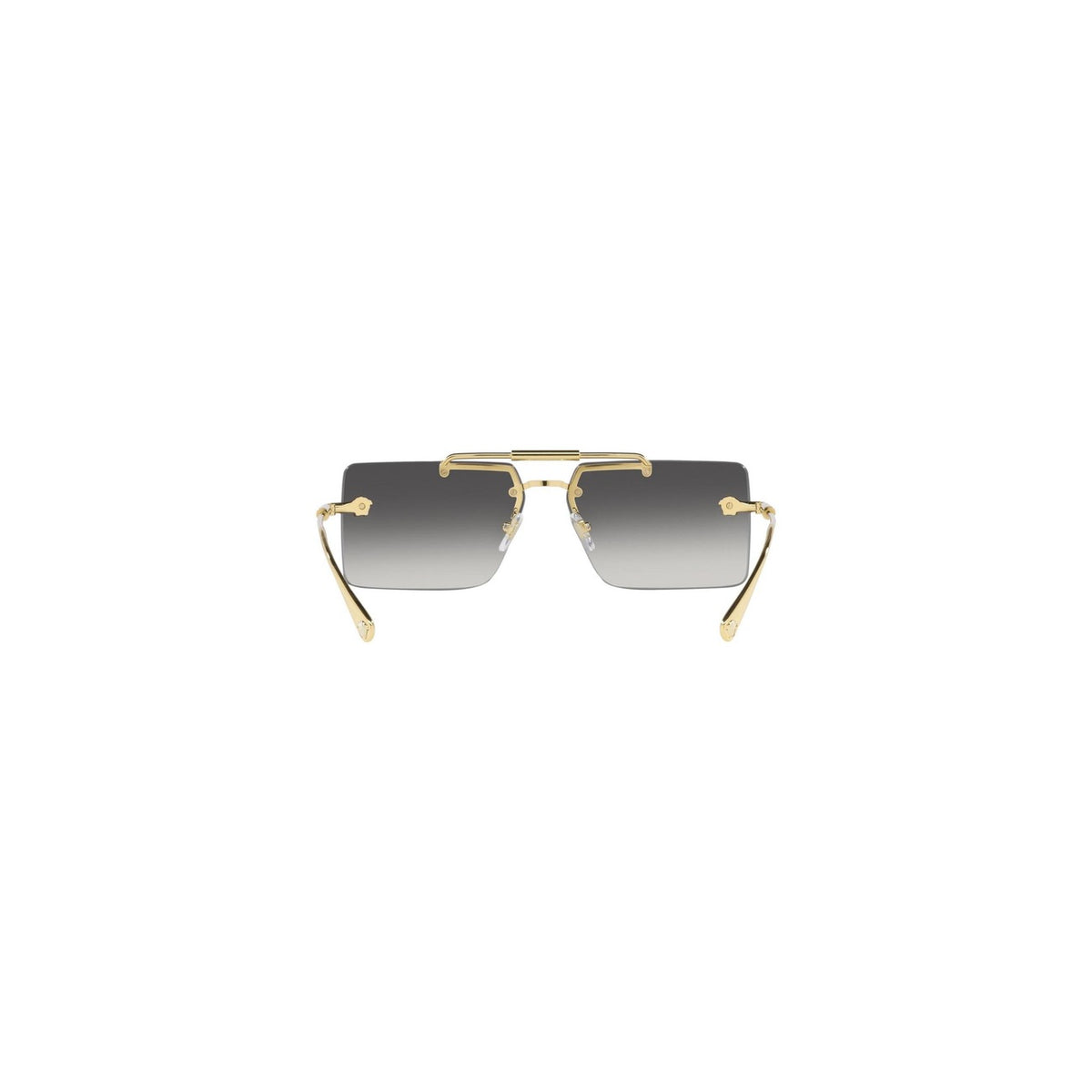 Versace — Lunettes de soleil rectangulaires en acétate doré femme — vue 5