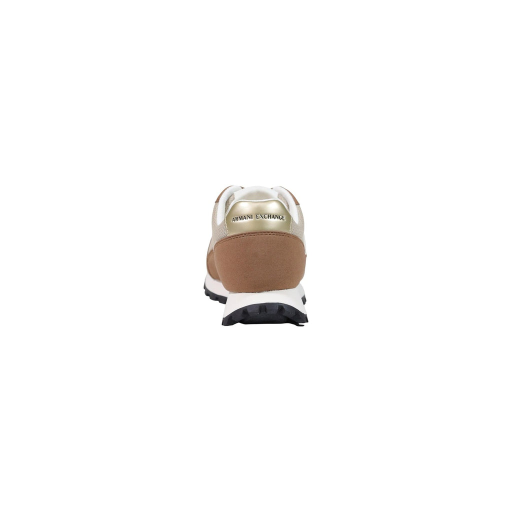 Armani Exchange — Baskets textile beiges femme — vue 4