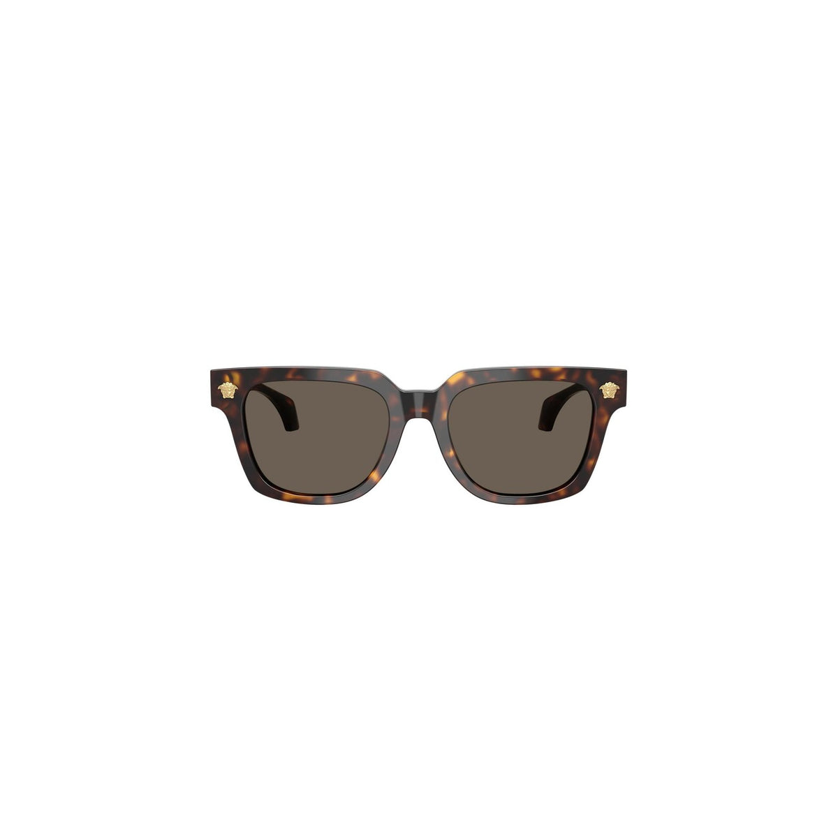 Versace — Lunettes de soleil carrées en acétate marron homme — vue 3