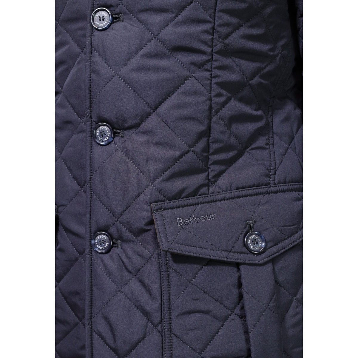 Barbour — Men's Blue Quilted Lutz Jacket — view 4