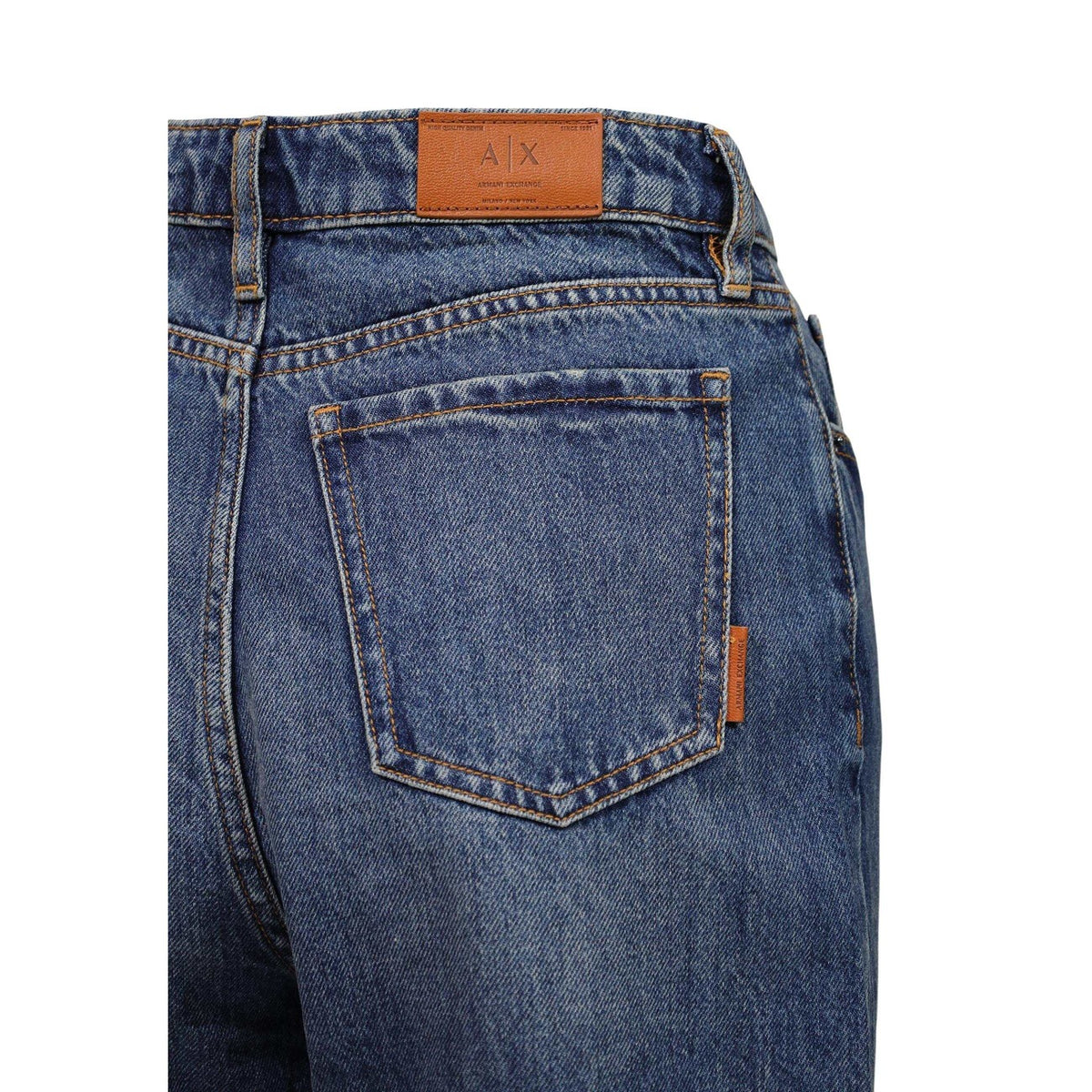 Armani Exchange — Jean droit bleu en coton femme — vue 5