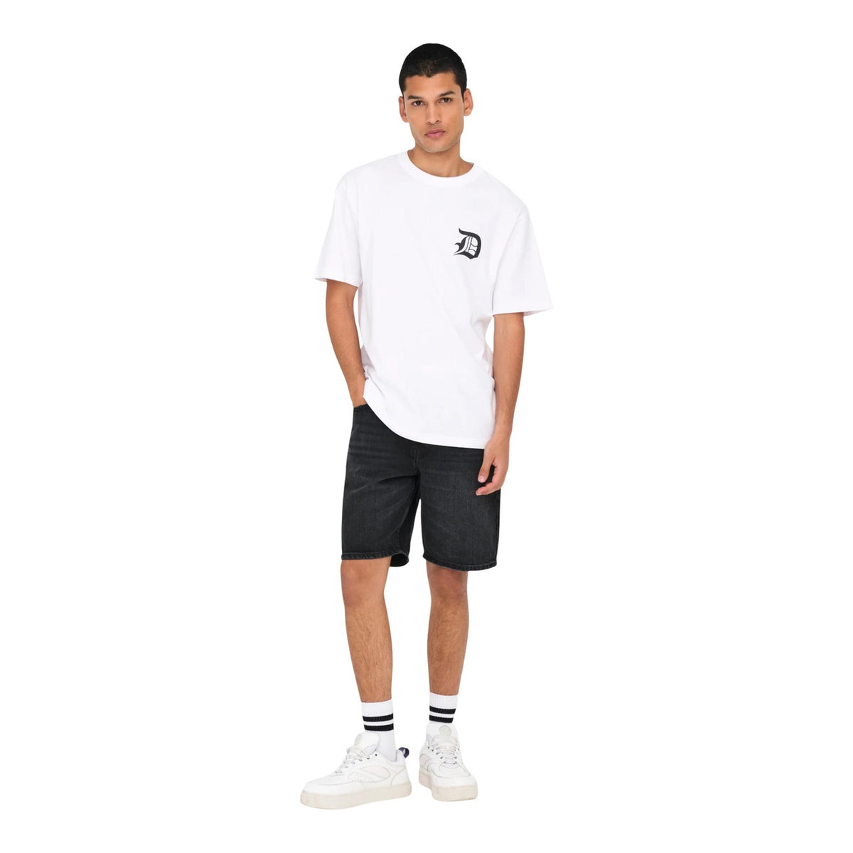 Only & Sons — Short Edge noir homme — vue 3