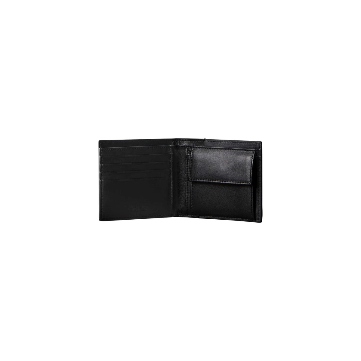 Calvin Klein — Schwarze Refined Emblem Mix Herren-Geldbörse — Ansicht 3