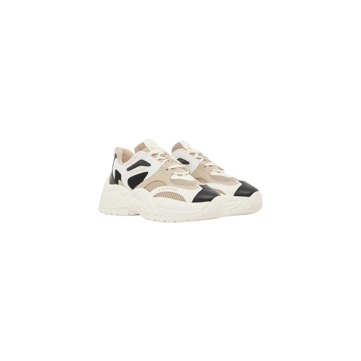 Armani Exchange — Women’s beige low-top sneakers — view 5