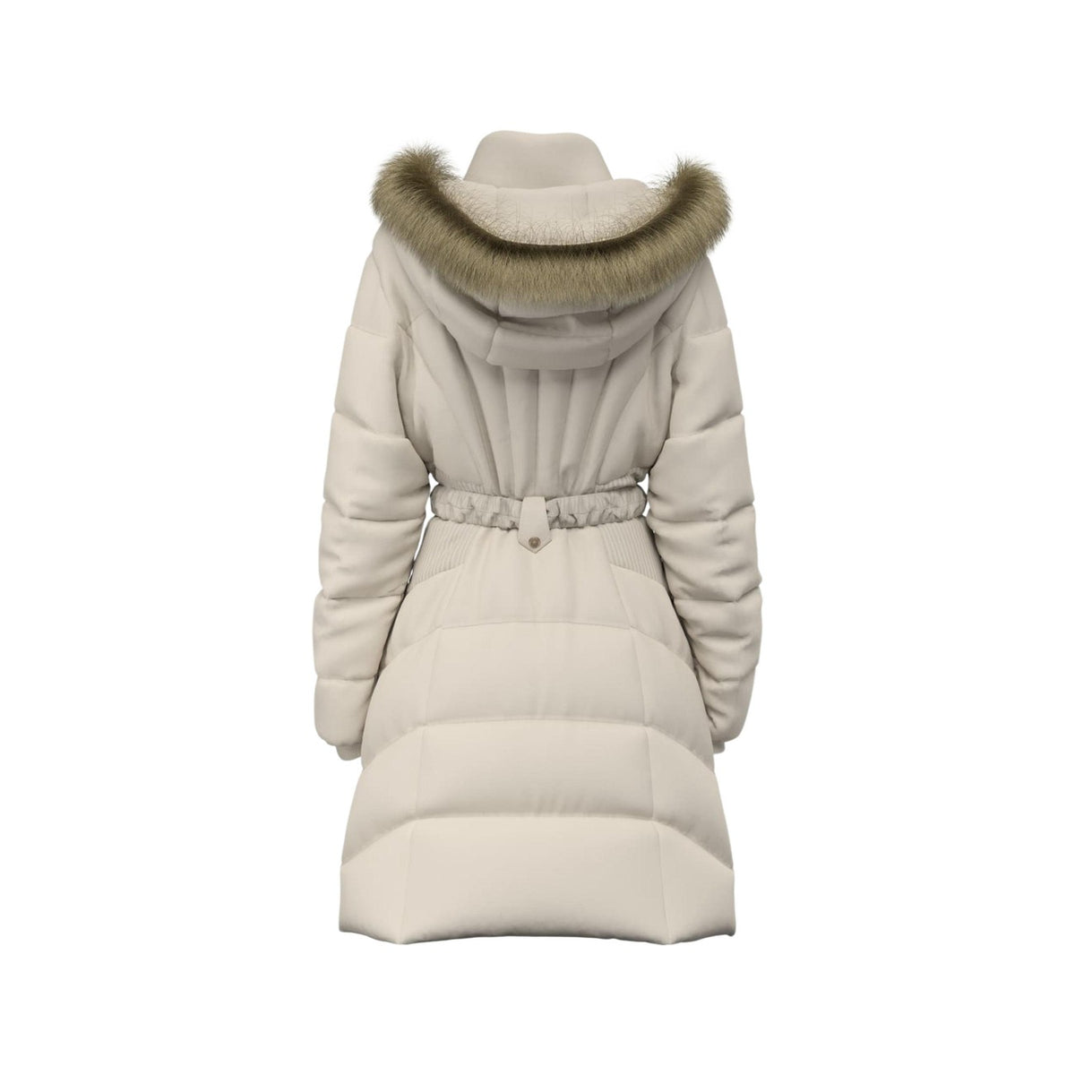 Guess — Halflange donsjas New Marina beige dames — afbeelding 4