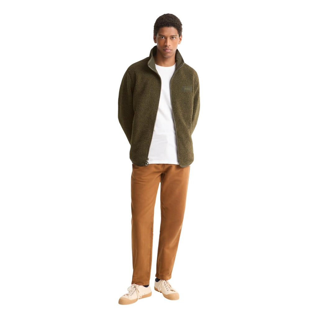 Barbour — Men's green reversible fleece jacket — view 3 — Green