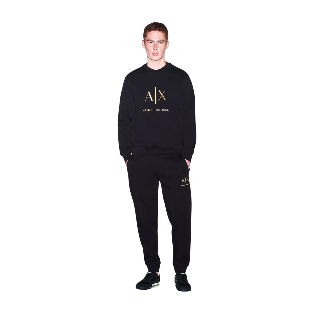 Armani Exchange — Sweat stretch noir homme — vue 4