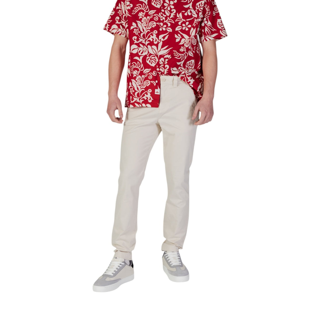 Tommy Jeans — Pantalon DM0DM20282 beige en coton stretch homme