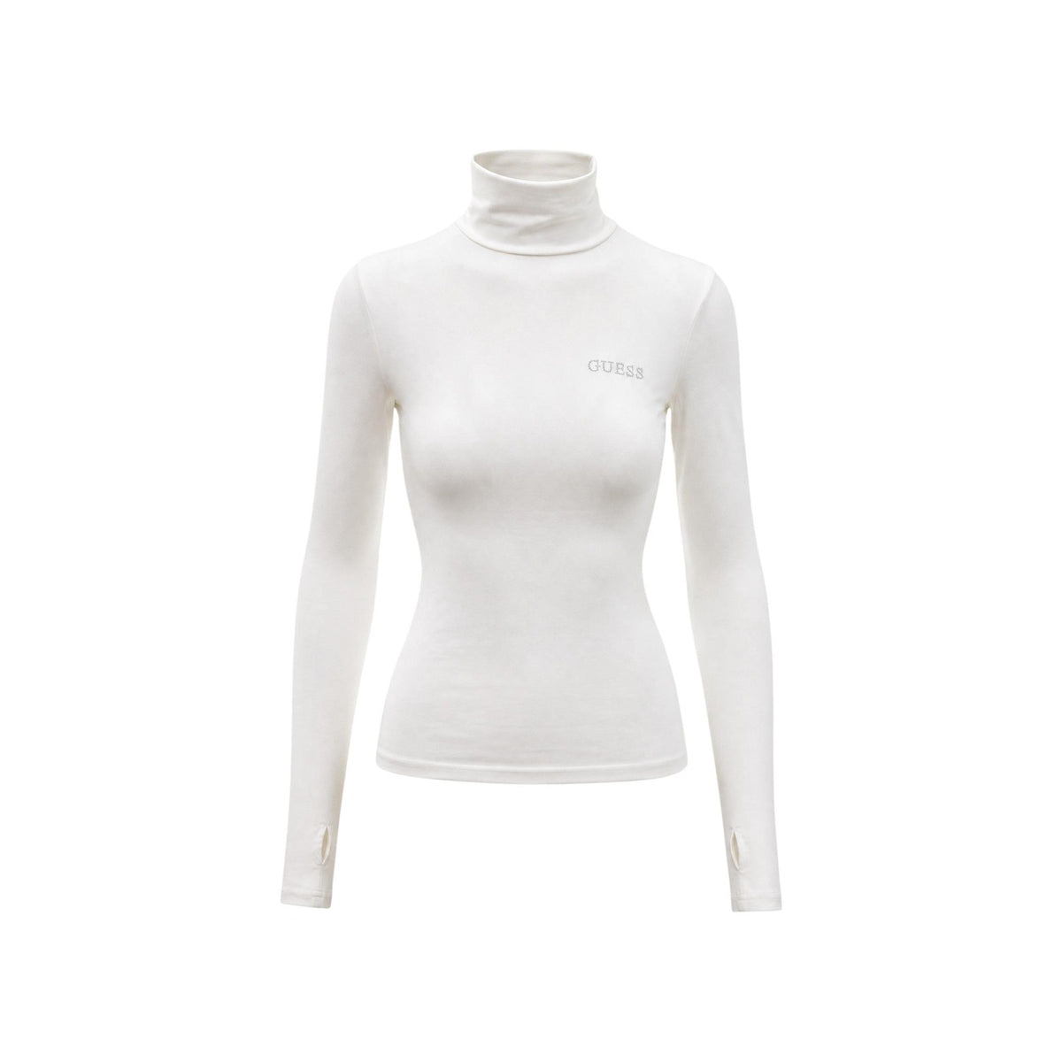 Guess — Top Greta col montant blanc femme — vue 3