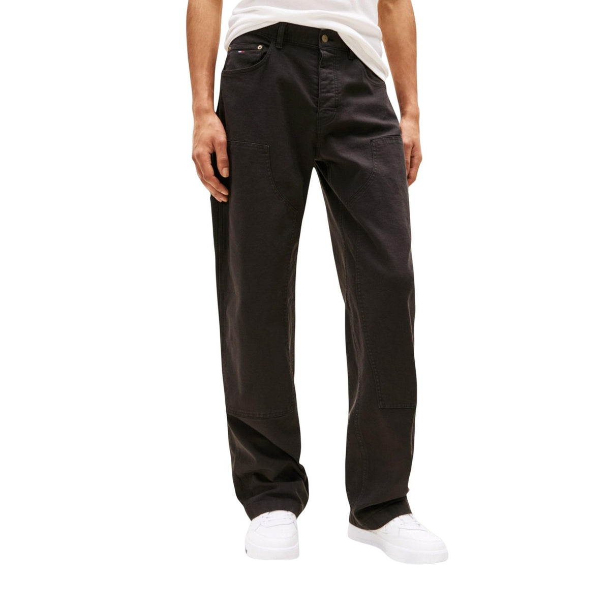 Tommy Jeans — Pantalon DM0DM21703 noir en coton stretch homme