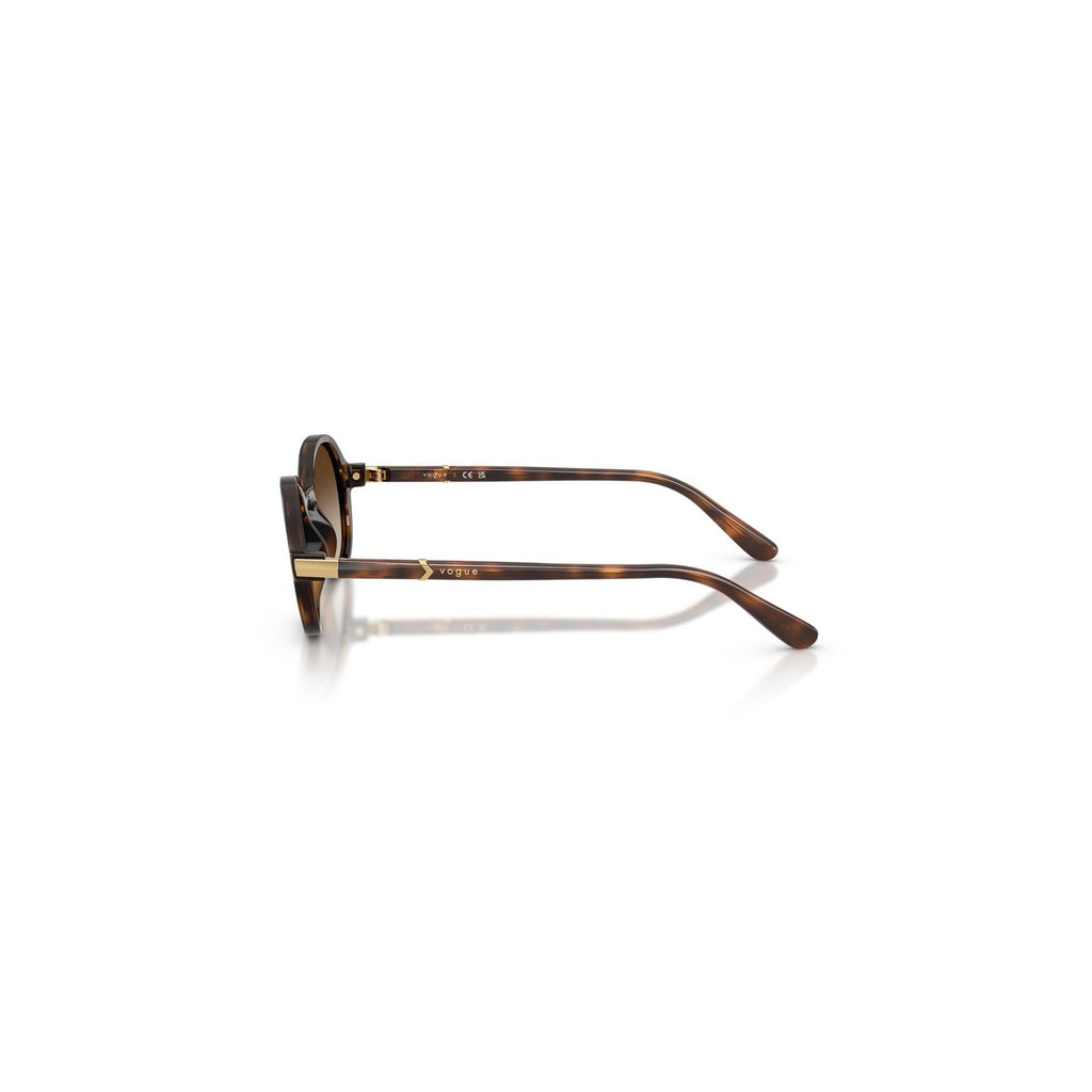 Vogue Eyewear — Lunettes de soleil rondes marron femme — vue 3