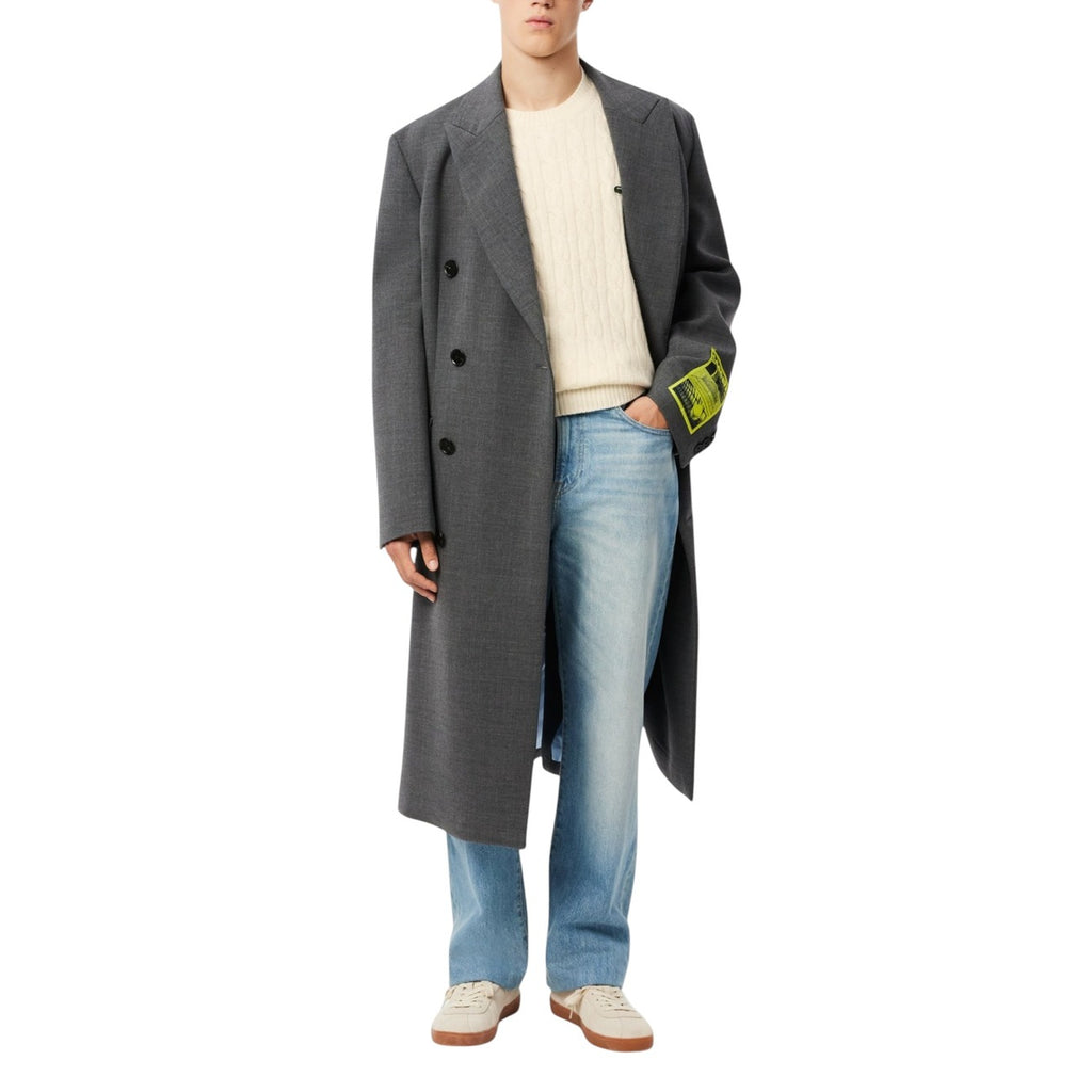 Lacoste — Men's AH2924 white cable-knit wool sweater — view 3