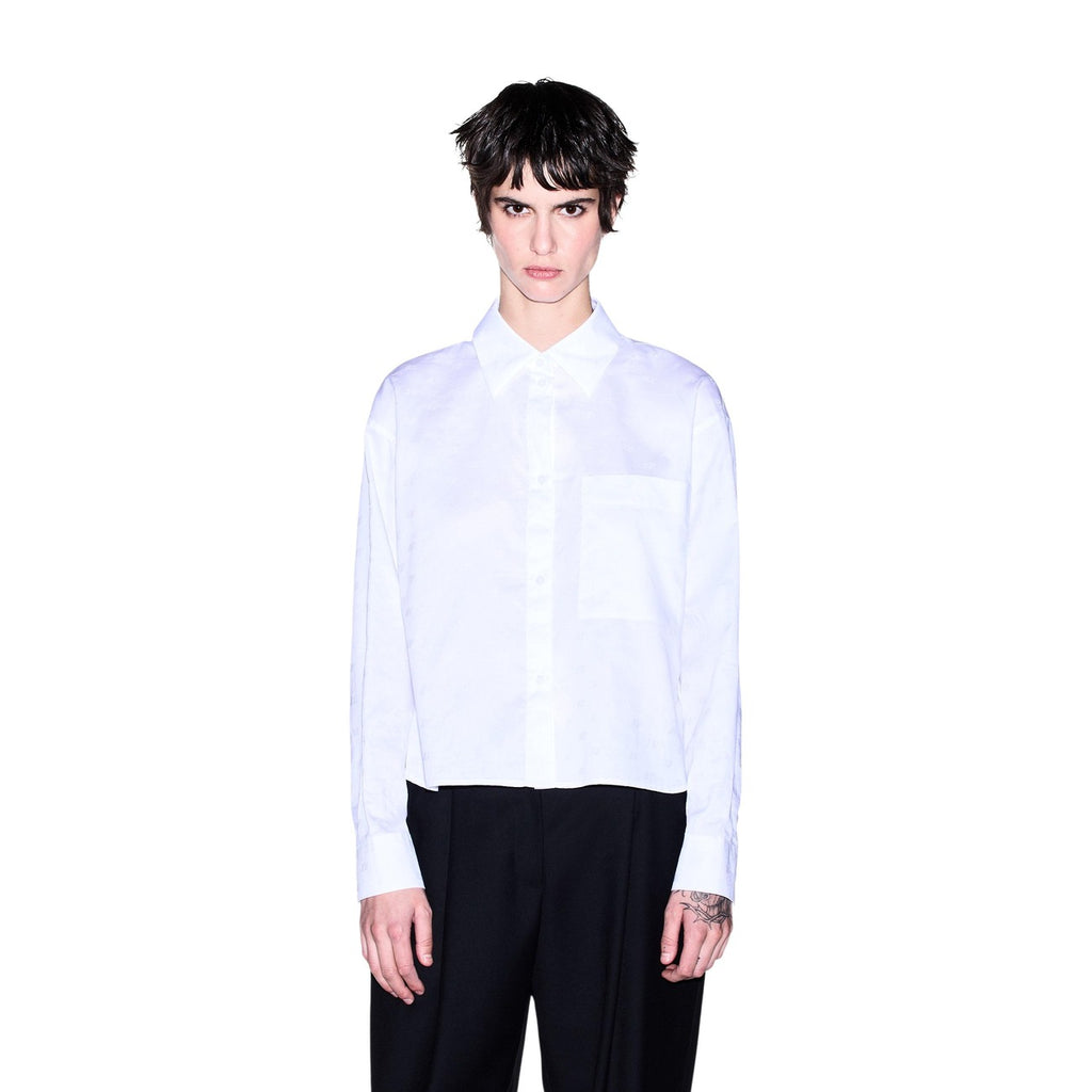 Armani Exchange — Wit katoenen dameshemd