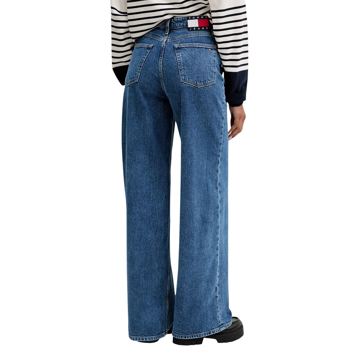 Tommy Jeans — Women's azure blue stretch cotton jeans — view 3