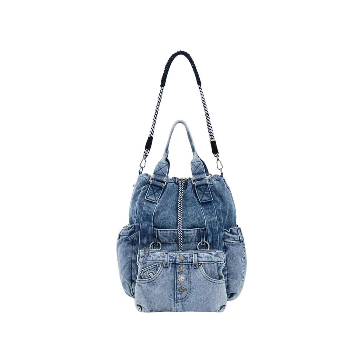 Desigual — Sac Jackdenim Globe bleu femme