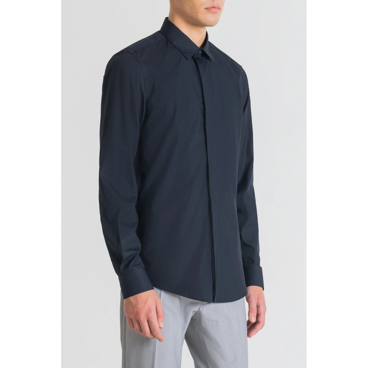 Antony Morato — Chemise réf. MMSL00691-FA400078 bleu homme — vue 3