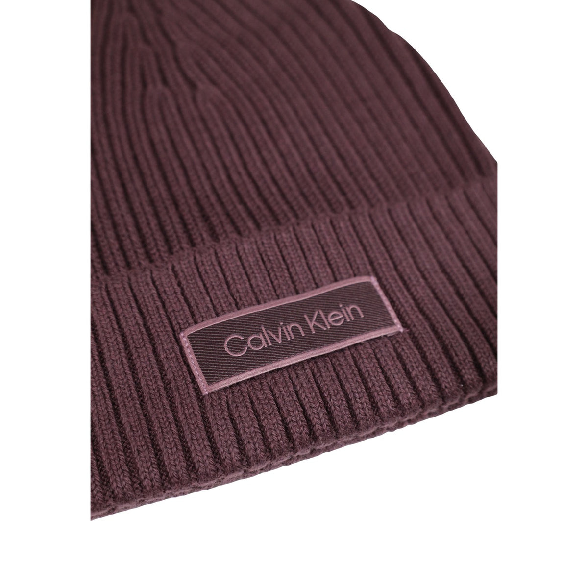 Calvin Klein — Bonnet Chunky Rib violet femme — vue 2