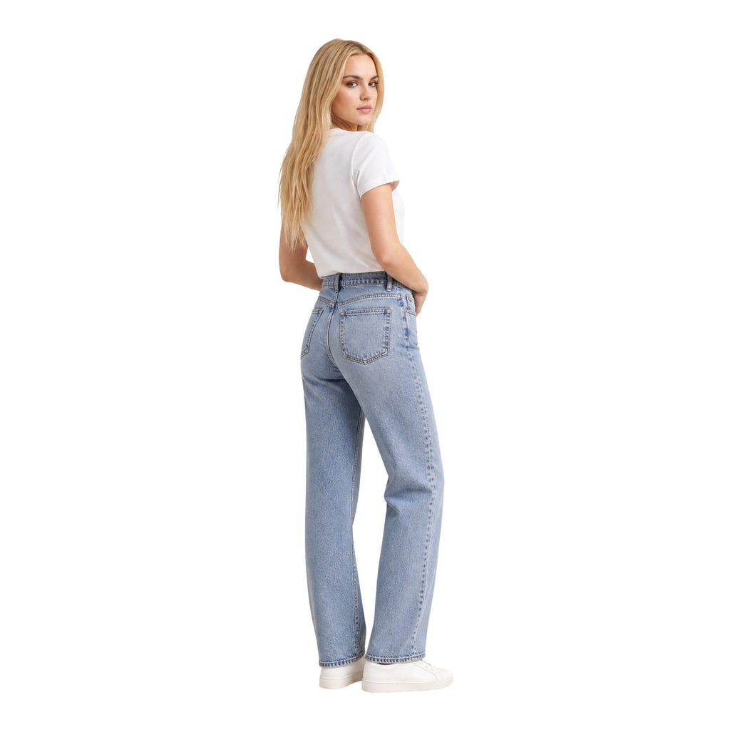 Calvin Klein Jeans — Weißes Damen-T-Shirt mit Print und Rundhalsausschnitt — Ansicht 3