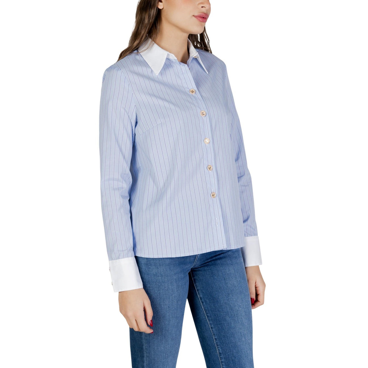 Morgan – Damen-Rundhalsshirt hellblau — Ansicht 5