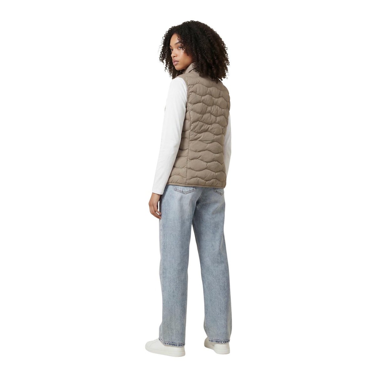 EA7 — Gilet beige femme — 8NTQ08 TNF8Z — vue 4