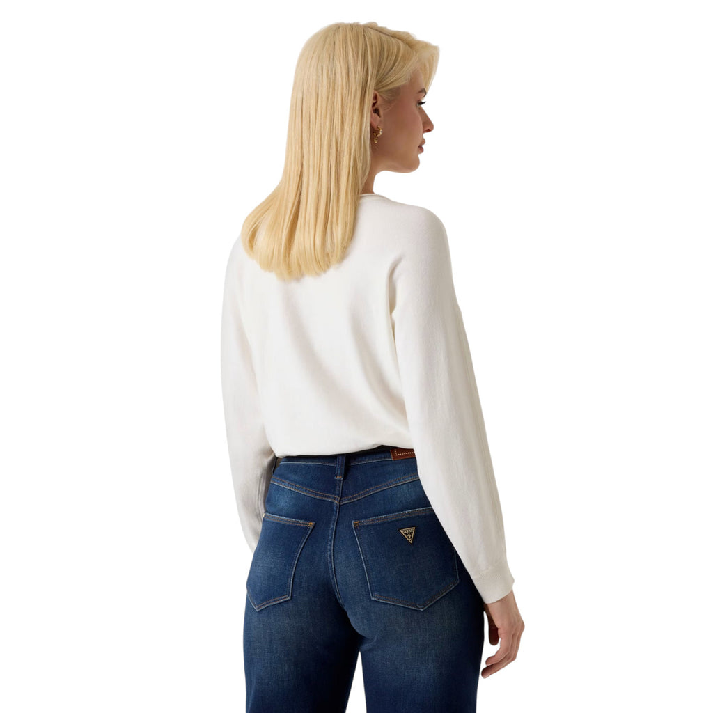Guess — Pull Bat Sleeve Gemma Log femme - coloris blanc — vue 3