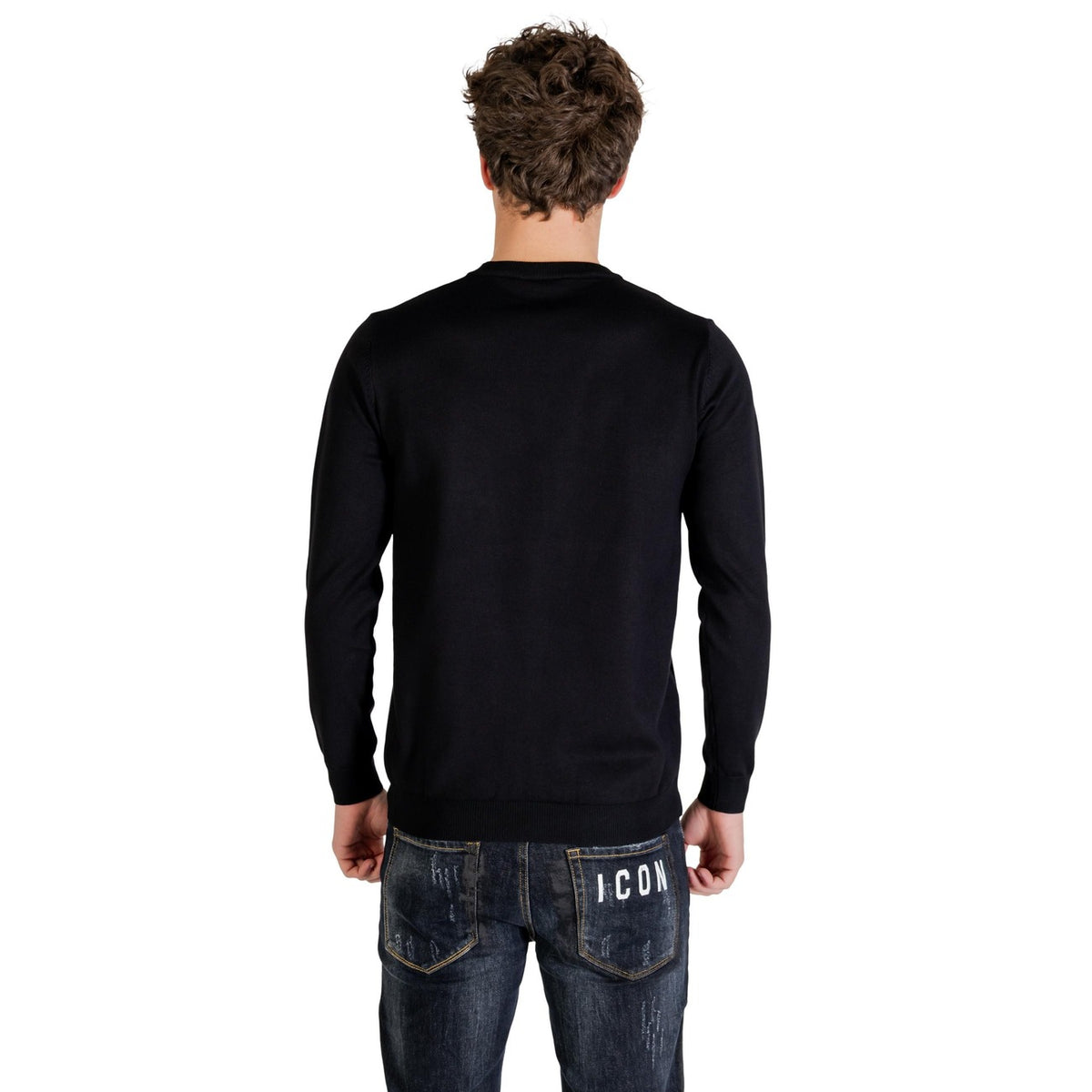 Icon — Pull ICUF2W6M003 noir homme — vue 2