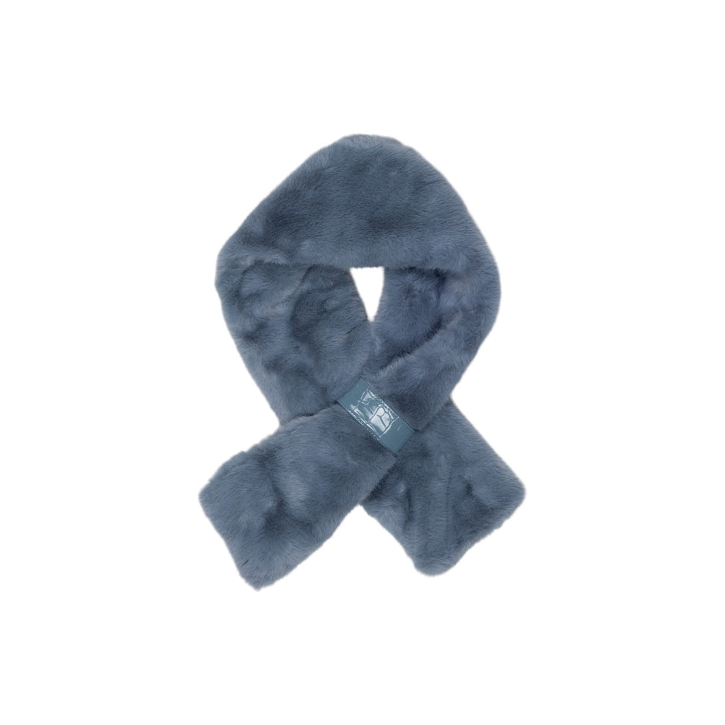 Ayfee — Damen-Schal aus Kunstfell in Hellblau — Ansicht 4