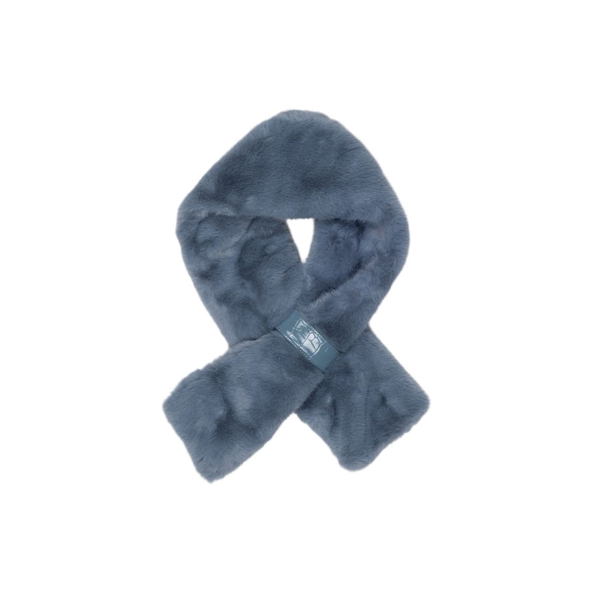 Ayfee — Écharpe en fausse fourrure bleu clair femme — vue 4