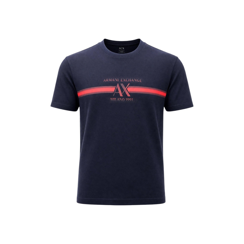 Armani Exchange — T-shirt en coton bleu homme — vue 2