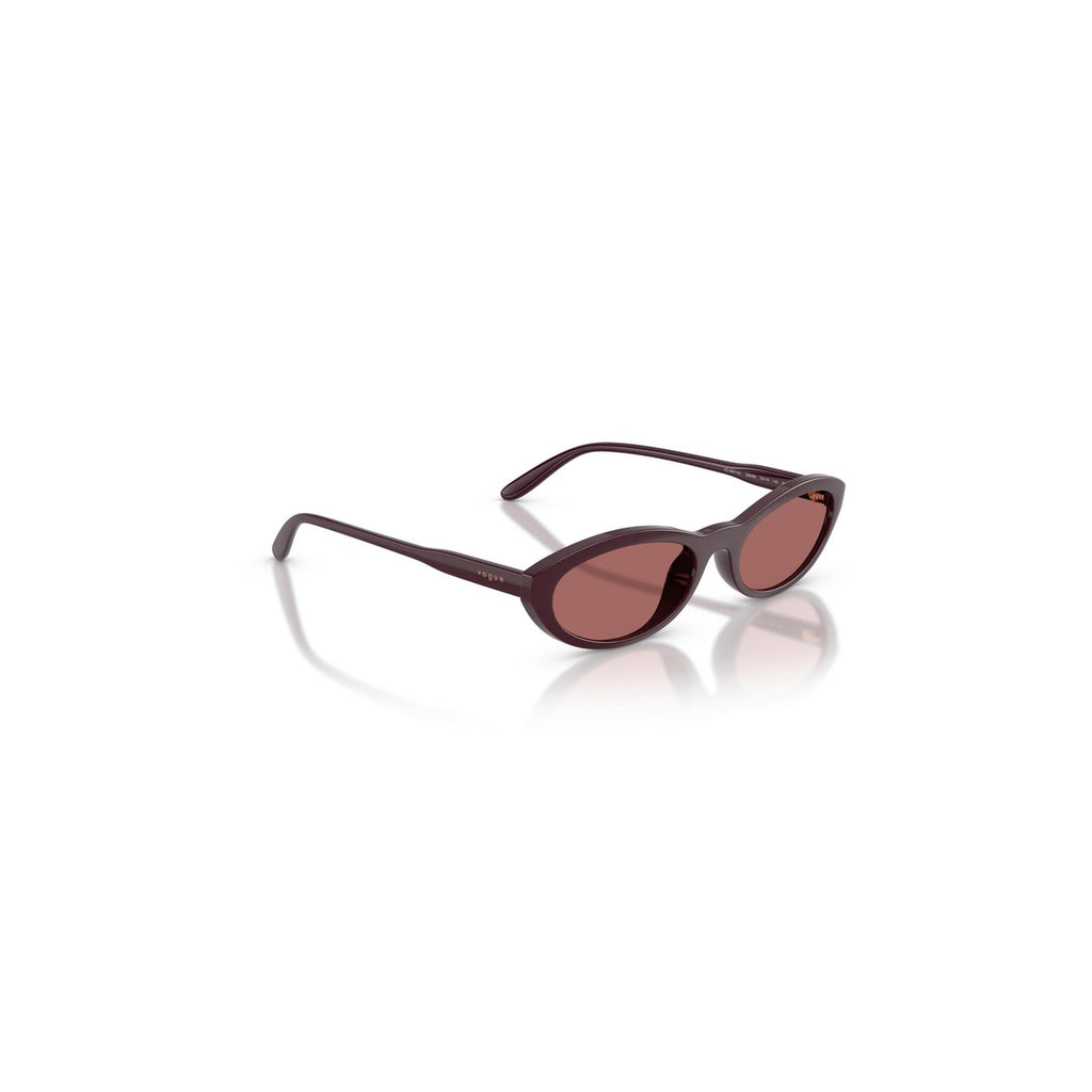 Vogue Eyewear — Lunettes de soleil rondes bordeaux femme — vue 2