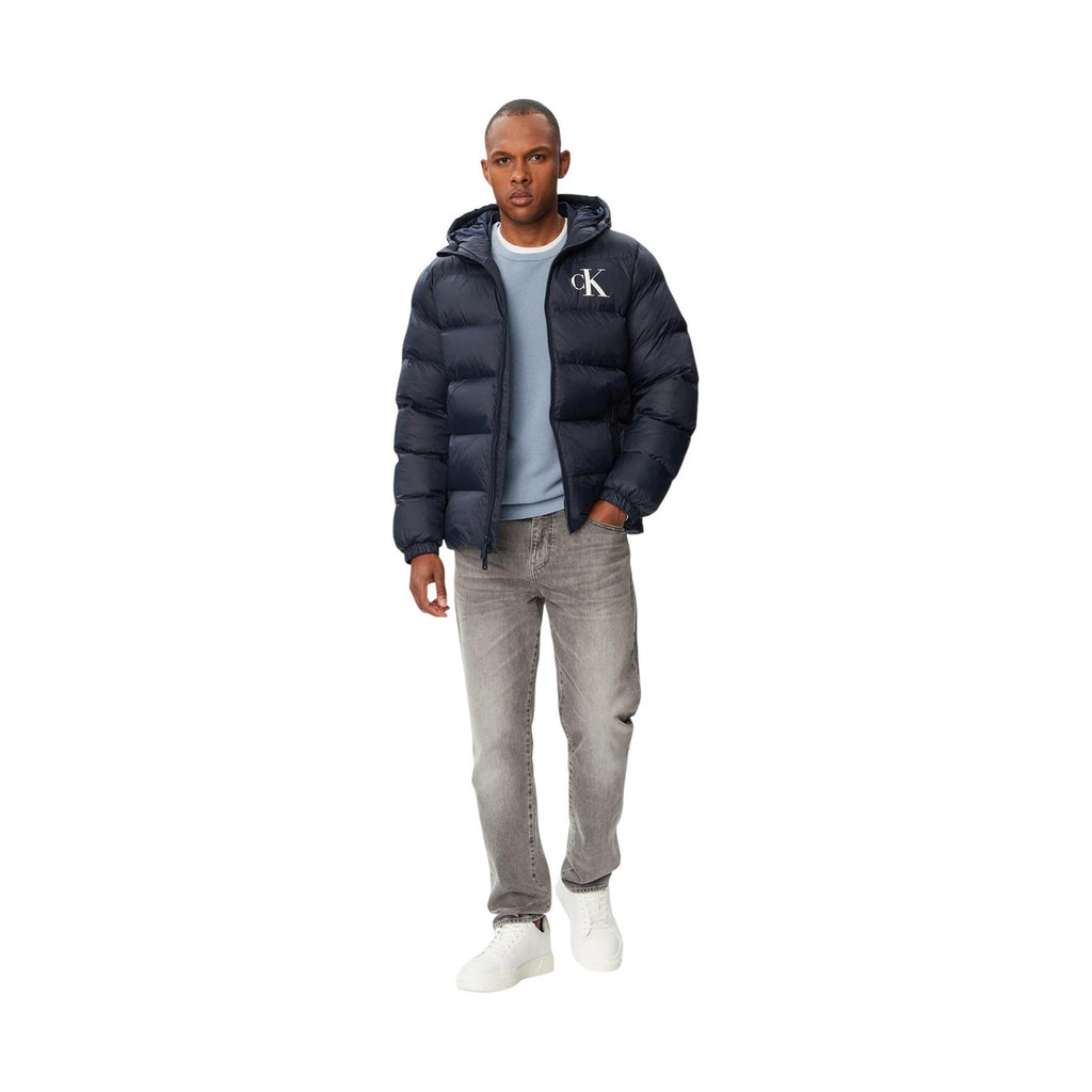 Calvin Klein Jeans — Blauw herenjack met capuchon en print — afbeelding 3