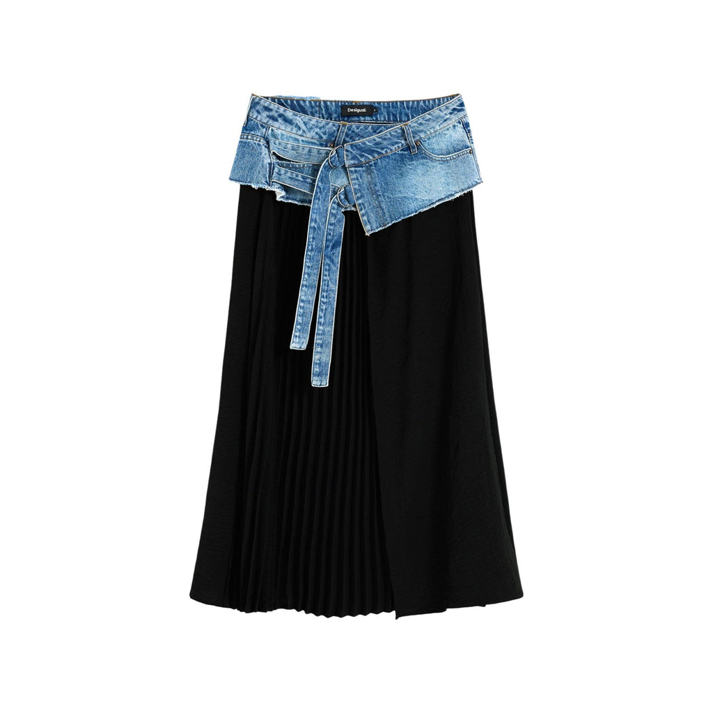 Desigual — Zwarte lange rok College voor dames — afbeelding 3