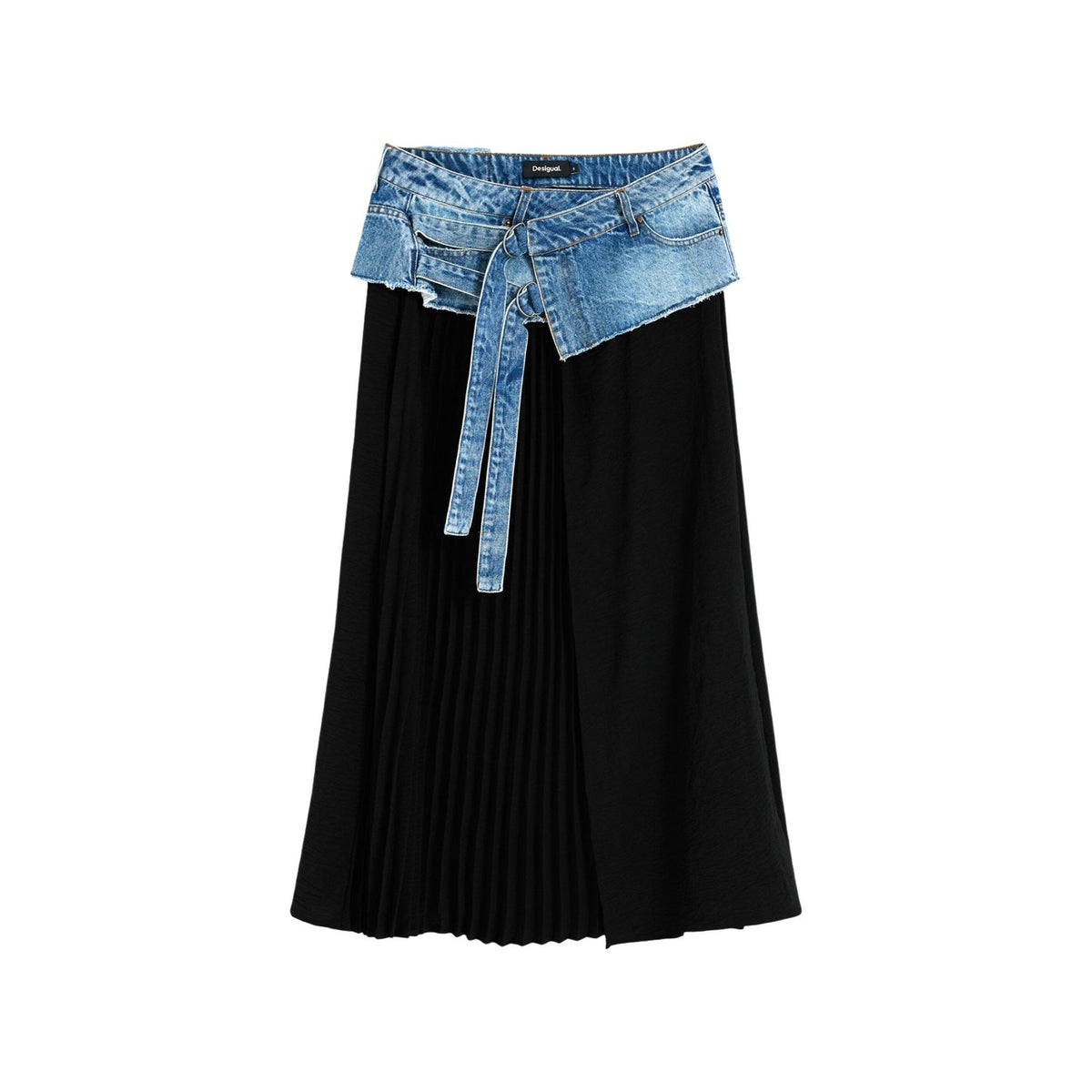 Desigual — Zwarte lange rok College voor dames — afbeelding 3