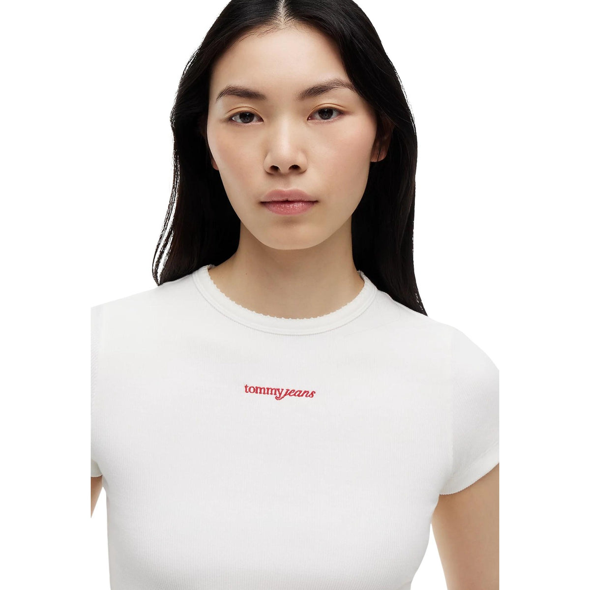 Tommy Jeans — T-shirt blanc femme — vue 3