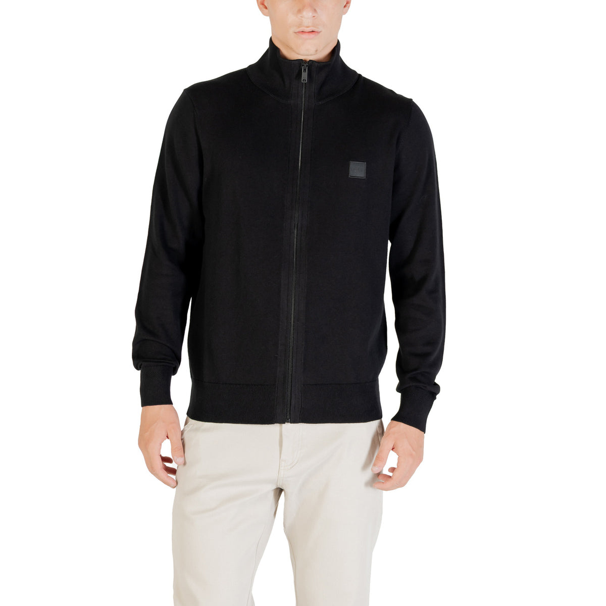 BOSS — Veste maille zippée Kanozip_S noire homme