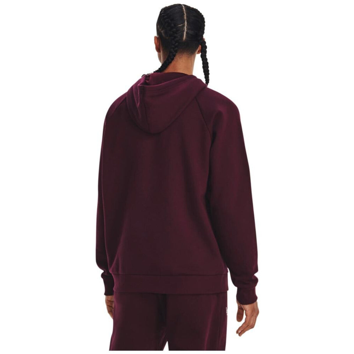 Under Armour — Men's Rival Fleece Logo Hoodie Burgundy — view 2