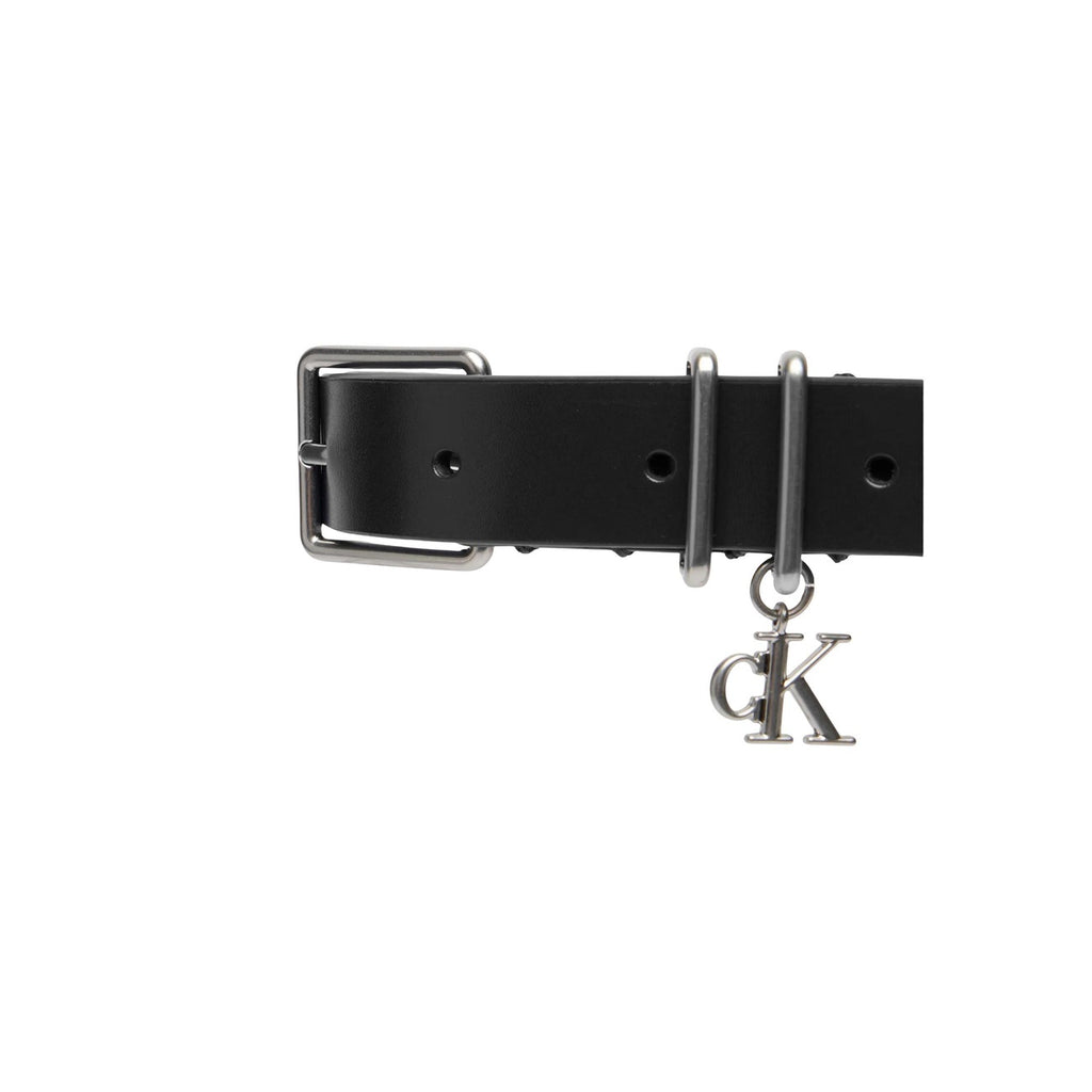 Calvin Klein — Black belt ref. MONOGRAM CHARM KEEPER BELT 25MM woman — view 3