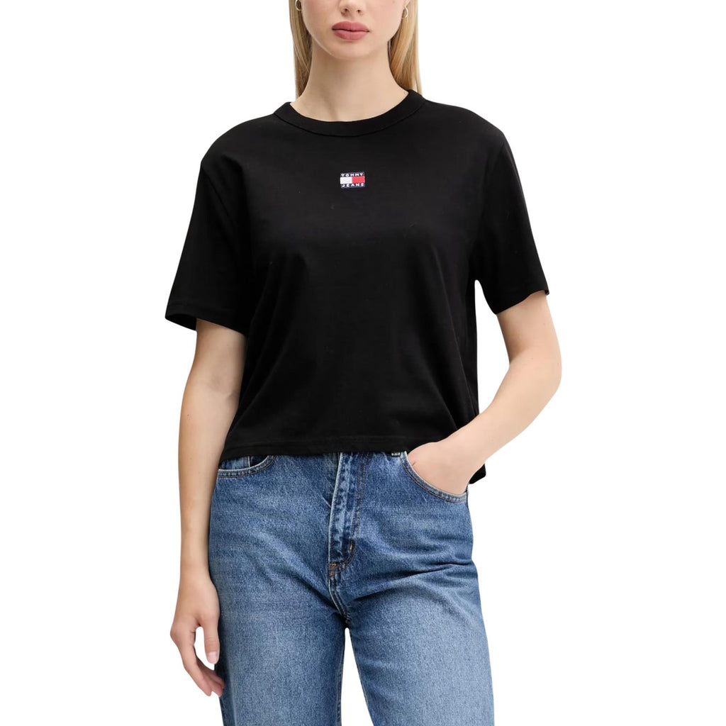 Tommy Jeans — T-shirt DW0DW22202 noir en coton bio femme