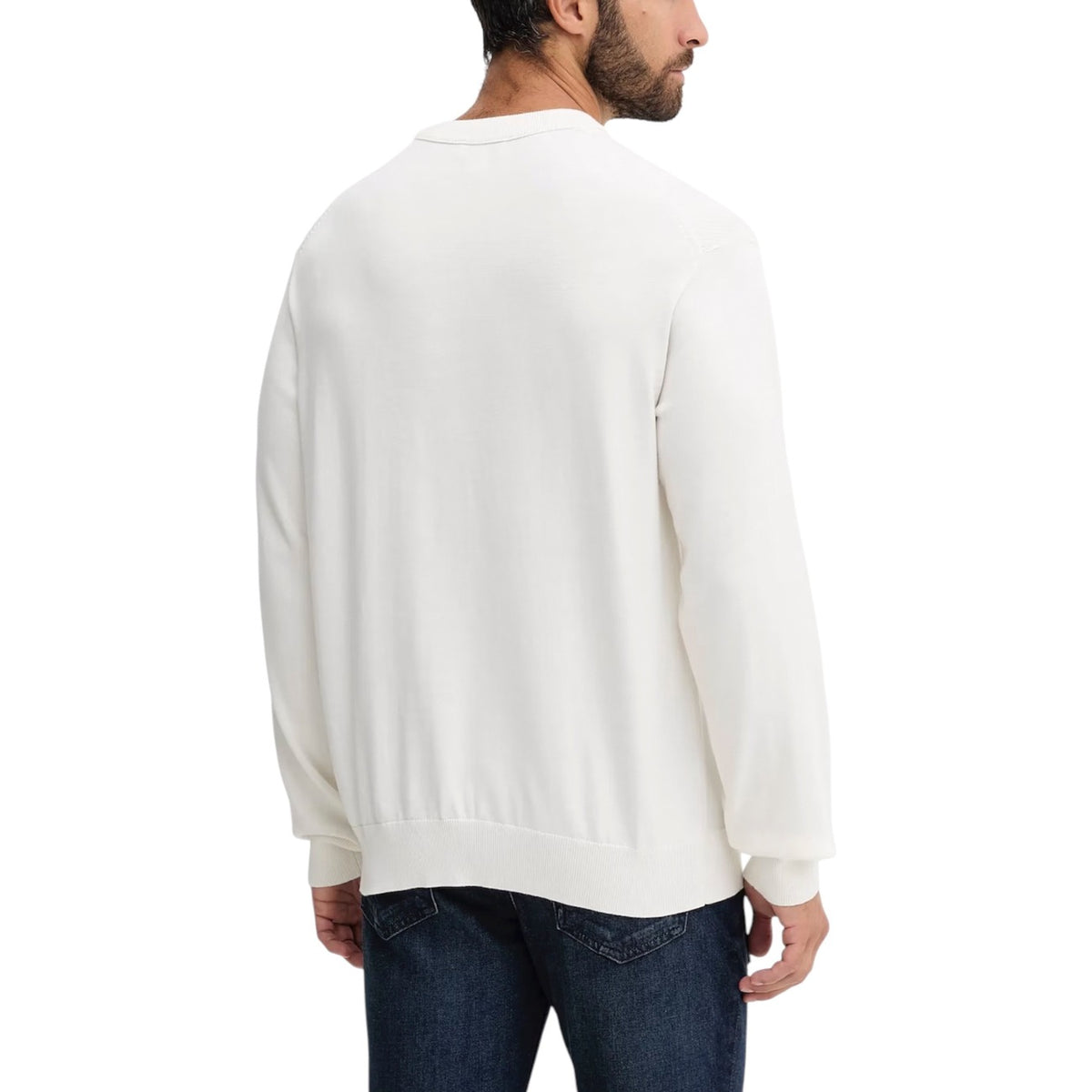 Calvin Klein Jeans — Pull LV04RC309G blanc homme — vue 2