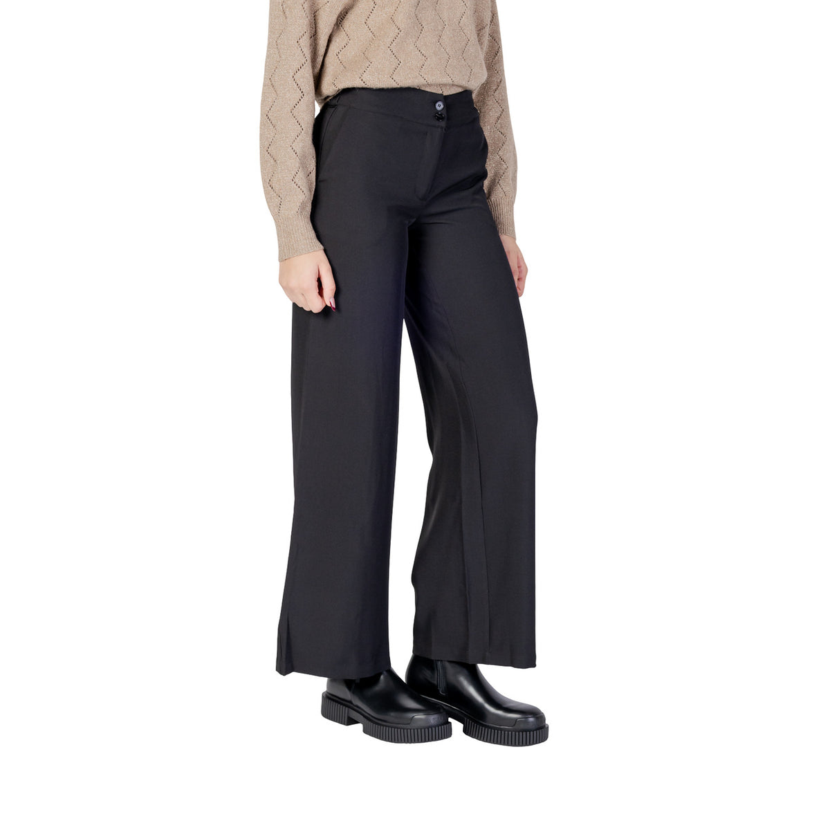 Jacqueline de Yong — Women's black Dora pants — view 3